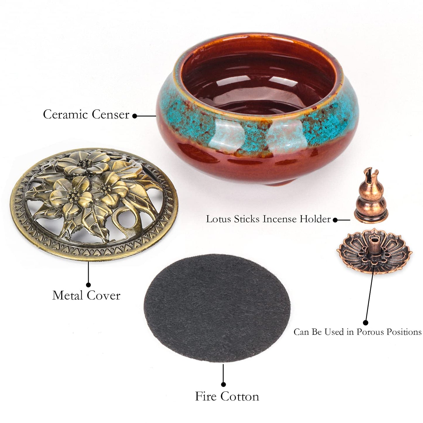 Ceramic incense burner